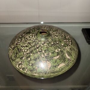Vintage Juan Paulino Martinez Fam. Collective Pre-Colombian Flattened Vessel 8"